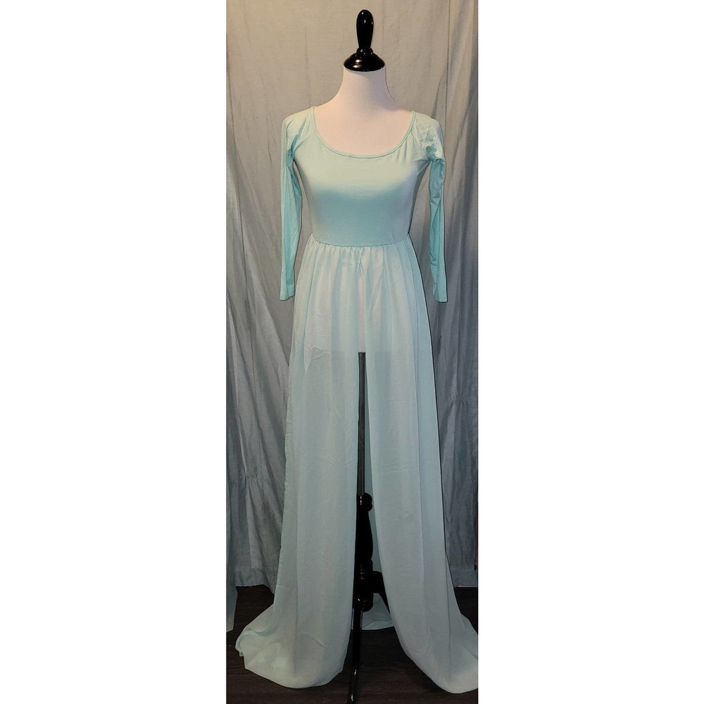 NWOT Teal maternity photo shoot maxi dress